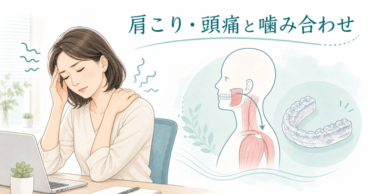 長引く肩こり・頭痛は噛み合わせが原因？仕組みと検査法を解説