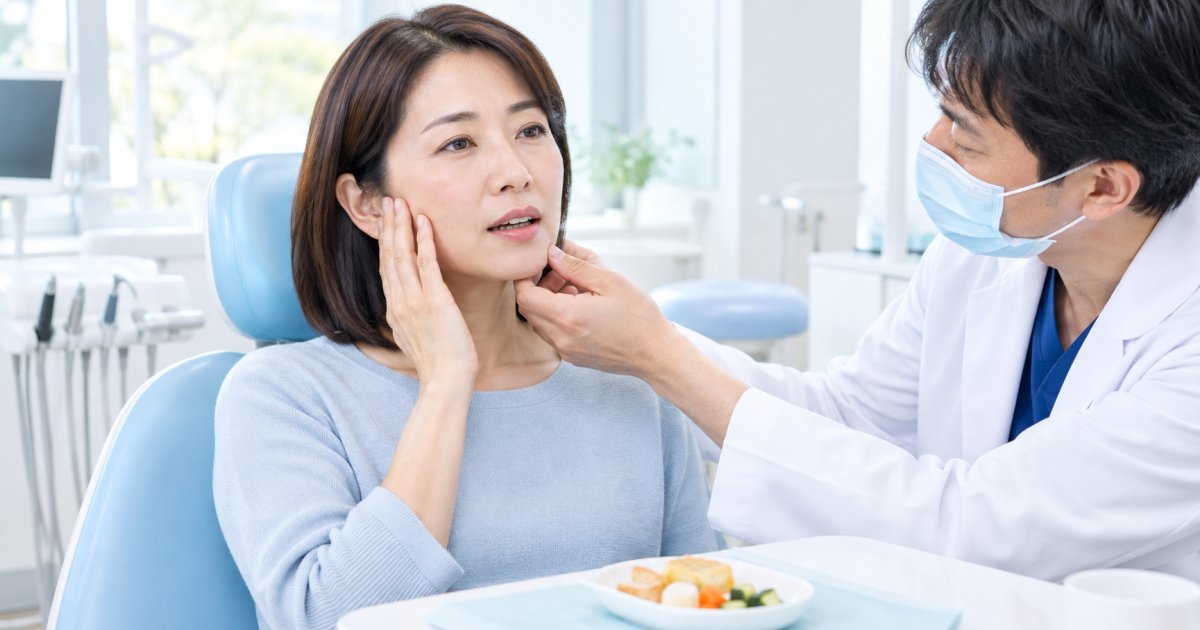 朝の顎のこわばりと音は噛み合わせ？違和感の原因と受診の目安